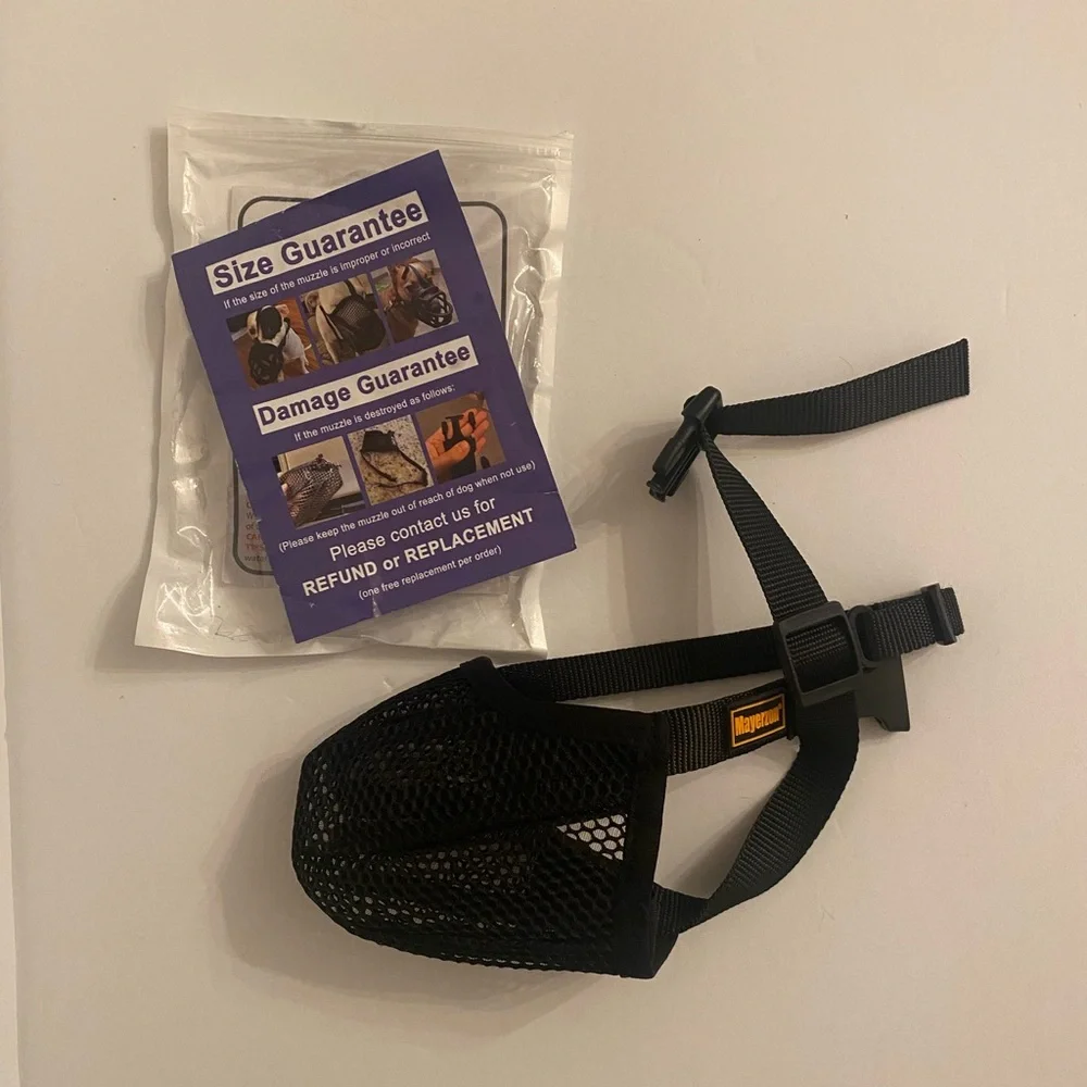 Mayerzon Soft Mesh Humane Dog Muzzle Comfortable Black XS NWT